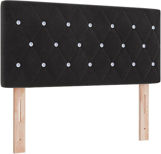 vidaXL Stoff-Kopfstütze für Betten Schwarz Samt 100x88cm