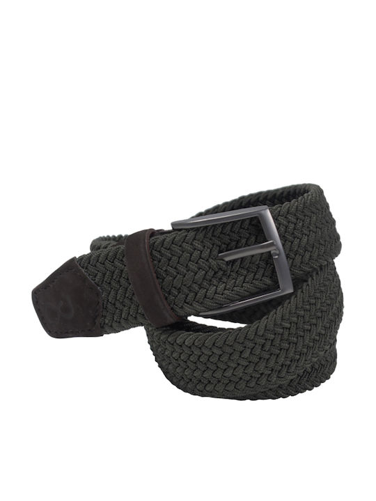 Prince Oliver Elastic Men's Belt Knitted Khaki 3026044823