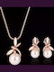 Set with Necklace , Earrings & Pendant with Pearls