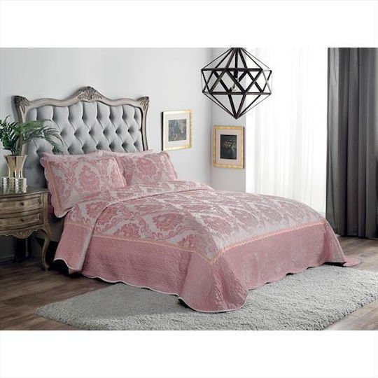 Tac Module Cuvertură Extra-dublu din Poliester Roz 250x260cm 3buc