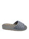 Damen Hausschuhe Sliders Grau