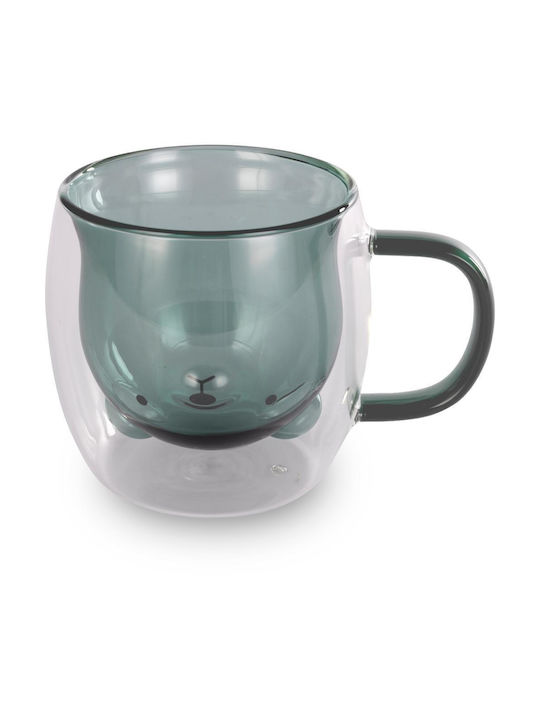 Lamart Mug Glass Green 250ml 2pcs