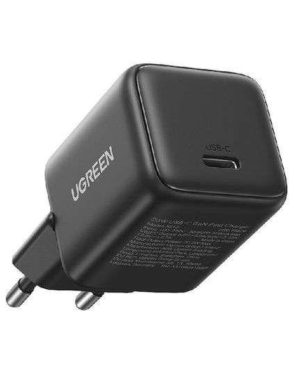 Ugreen Încărcător Fără Cablu GaN cu Port USB-C 20W Livrarea energiei Gri (X512)