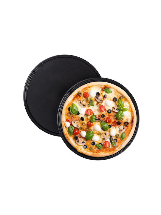Relaxdays Tăvi de copt pentru pizza Aluminiu cu Strat Antiaderent