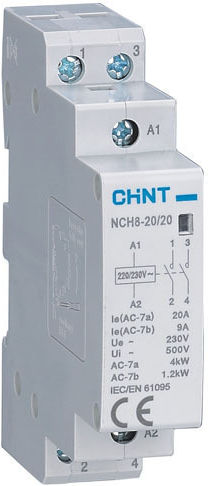 Chint Ρεле за фаза Захранване 20Спецификация Двуполюсно с Напрежение 230V