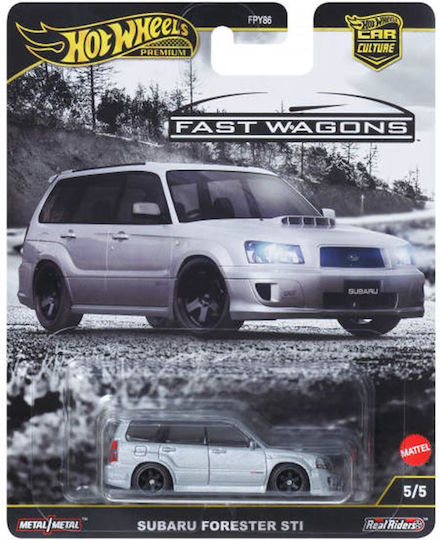 Hot Wheels Premium Culture Fast Wagons Mașinuță Subaru Forester STI 1:64 pentru 5+ Ani