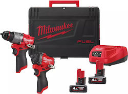 Milwaukee FPP2X2-402X Σετ Κρουστικό Δραπανοκατσάβιδο & Μπουλονόκλειδο