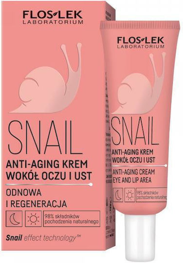 FlosLek Snail Κρέμα Ματιών 30ml