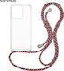 Sonique Armor Clear Silicone Case with Cord for...