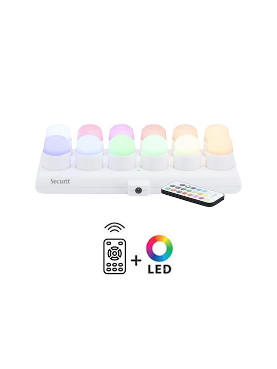 Securit Decorative Lamp Tealight Multicolour 12pcs