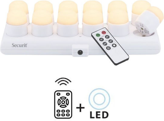 Securit Dekorative Tischlampe LED Warmweiß Teelicht 12Stück Securit Dekorative Tischlampe LED Warmweiß Teelicht 12Stück