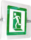 Sign 15x15cm ''exit'' Green-white Thickness 5mm Acrylic Plexiglass 964622