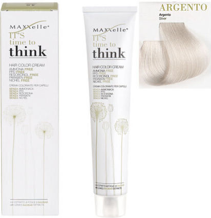 Natural Shades Silver Ammonia-free Hair Color Argan Oil Think Maxxelle 100ml