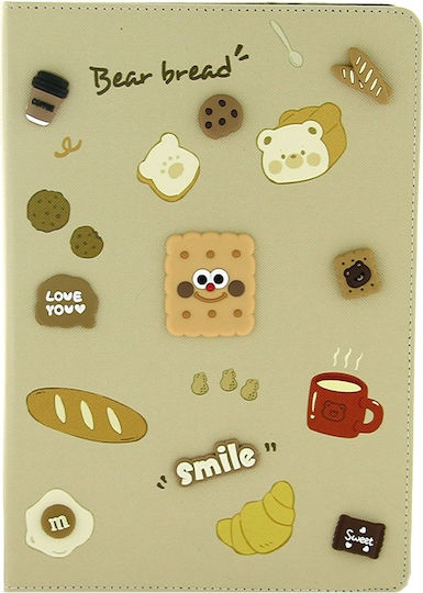 3d Cookies Flip Cover Μπεζ (Universal 10-11'' tablets)