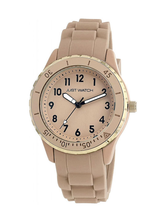 Just Watch Women's Watch with Beige Rubber Strap