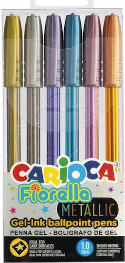 Carioca Fiorella Στυλό Ballpoint 6τμχ (Διάφορα Χρώματα)
