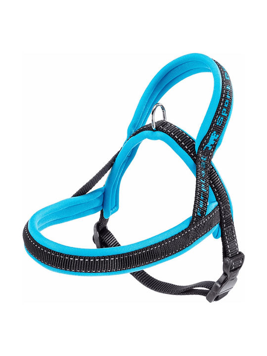 Ferplast Dog Harness Sport Dog P Extra Small A 48 Cm B 58÷71 Cm Light Blue Norwegian Design Reflective Stitching Identification Tag