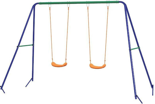 Playground Set 2 Swings Multicolour for Kids 3-8 Years 269x160x180 Cm