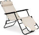 Liegestuhl-Sessel Strand Beige 60.5x60.5x83cm.
