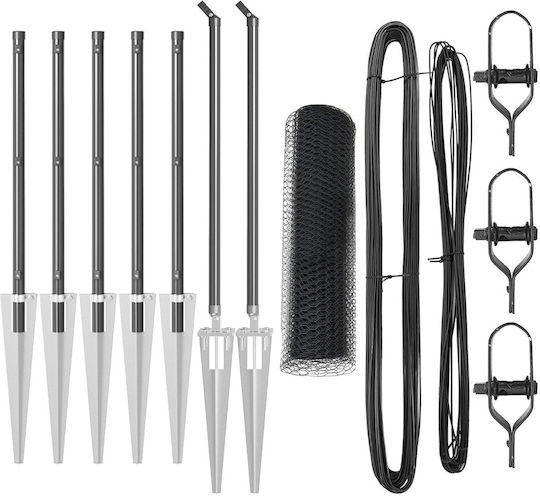 vidaXL Metal Fencing Roll 7 Pieces