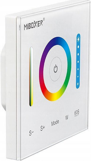 Miboxer Επιτοίχιος Διακόπτης Dimmer με Πλαίσιο Ταινία LED Αφής σε Λευκό Χρώμα