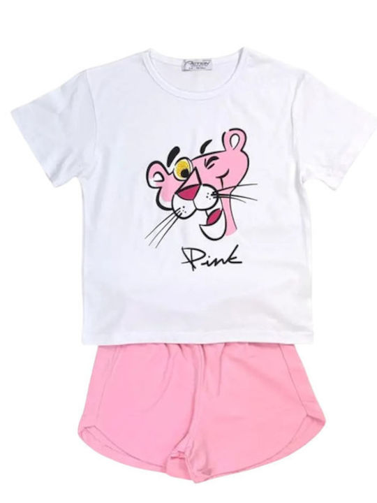 Kids' Set with Shorts Summer 2pcs White