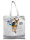 Summertiempo Stoff Strandtasche Weiß
