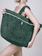 Feel & Touch Icon Fabric Green Beach Bag