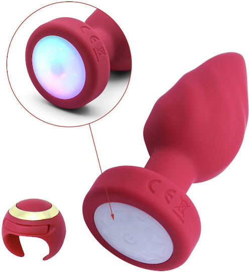 Passion Labs Plug Anal Cu Funcție Fără Fir Și Vibrație Roșu 2.5cm