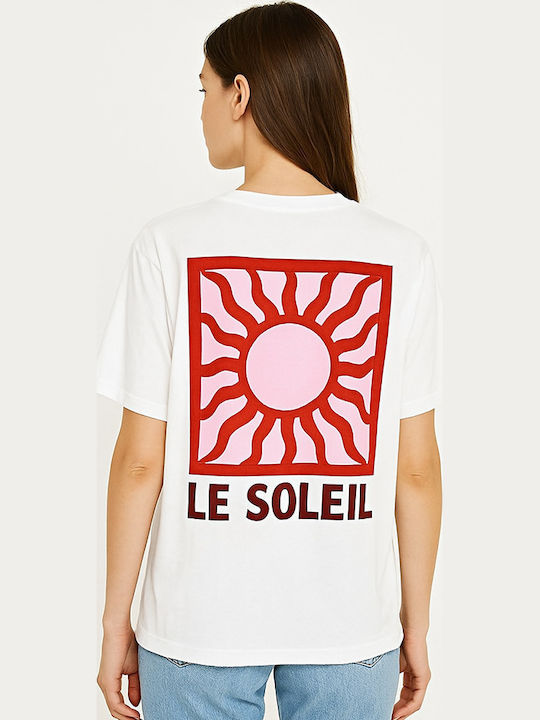 Damen Bluse Baumwolle Kurzärmelig White
