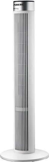 Hausberg Ανεμιστήρας Πύργος 55W με Τηλεχειριστήριο Λευκός