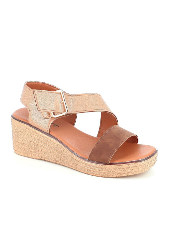 B-Soft Women's Platform Shoes Beige