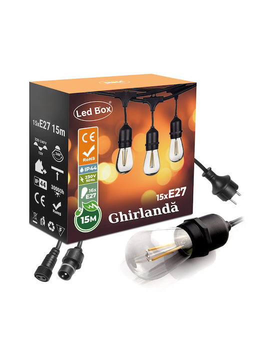 Berge Garland Lights Exterior 15m