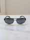 Dasoon Vision Men's Sunglasses with Black Metal Frame and Gray Lens