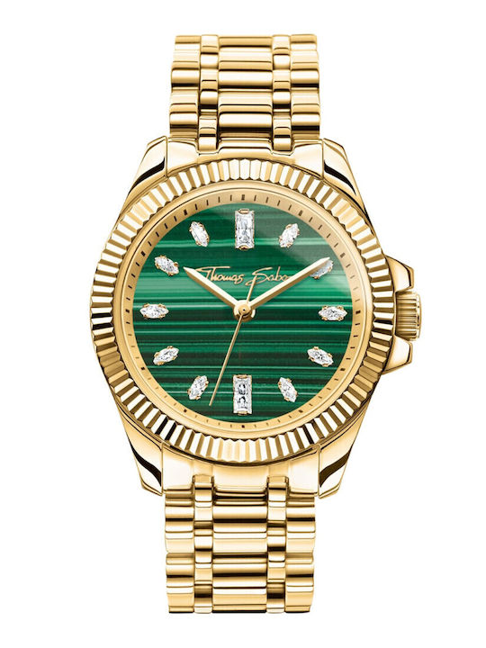 Thomas Sabo Damen Uhr mit Gold Metallarmband