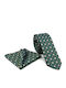 Legend Accessories Men's Tie Set Printed in Green Color