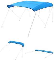 Vevor 4 Arc Bimini Top pentru Barcă 96"l x 91"-96" l Înlocuire Bimini Top Albastru Pacific