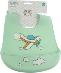Gamberritos Kids Waterproof Bib Silicone with Button & Pocket Mint