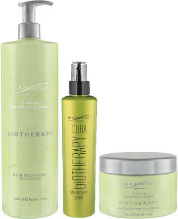 Set Promo Recuperare Păr Deteriorat Șampon 1l + Mască de Păr Cura Maxxelle 500ml + Ser Recuperare Păr Cura Recovery Maxxelle 250ml
