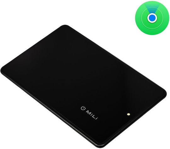 MiLi MiCard Apple Find My Schwarz Wiederaufladbare Batterie
