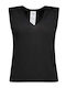 Women's Summer Blouse Sleeveless Black