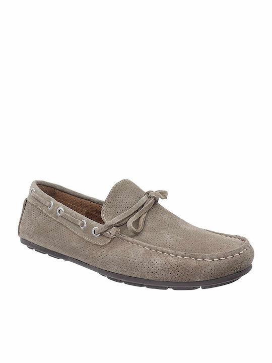 Men's Leather Moccasins Beige