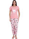 Miss Lale Summer Women's Pyjama Set Salmon