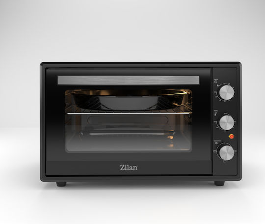 Zilan Electric Countertop Oven 65lt Without Burners Black