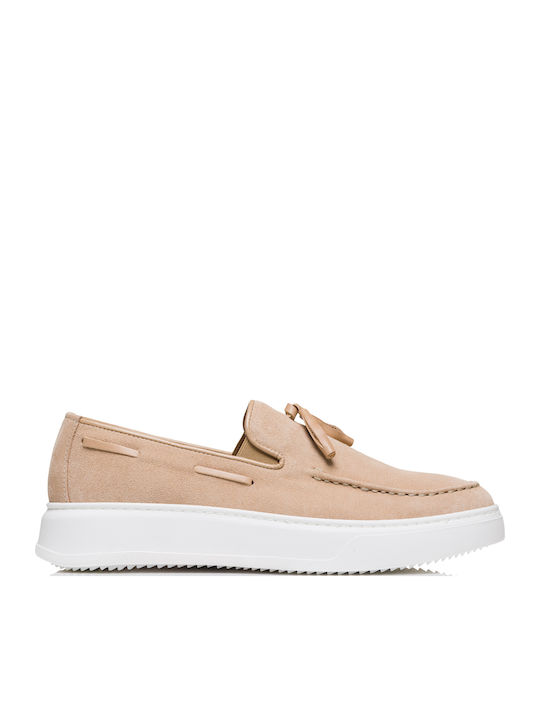 Northway Leder Herren Mokassins in Beige Farbe