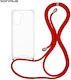 Sonique Armor Clear Silicone Case with Cord for...