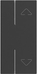 Seano Scs Top Bottom 1-Gang Plate Dark Grey