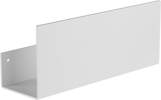 Verdi Regal-Einheit Badezimmer Einzel Wandmontage Schrauben ​27x120cm Inox Weiß