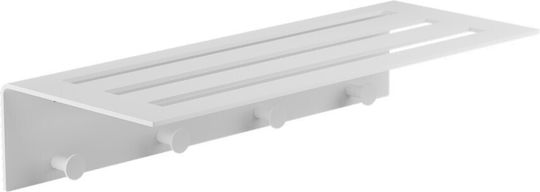 Verdi Rack de Baie Simplă De Perete cu șuruburi ​15x120cm Inox Albă