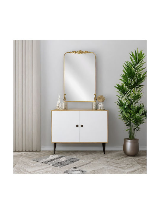 Artekko Wall Mirror with Gold Metallic Frame 92...